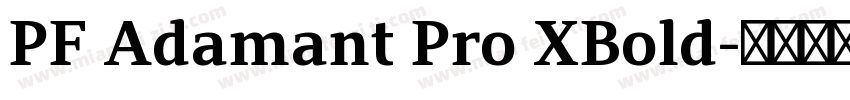 PF Adamant Pro XBold字体转换